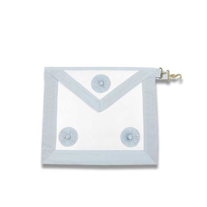 MASTER APRON RECTIFIED SCOTTISH RITE IN LEATHER 3 LIGHT BLUE ROSETTES