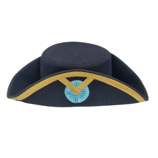 CHAPEAU TRICORNE AVEC COCARDE BLEUE R.E.R