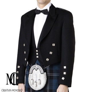 PRINCE CHARLES STYLE WOOL KILT JACKET AND WAISTCOAT