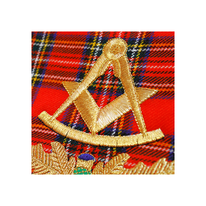 MASTER APRON STANDARD SCOTTISH RITE IN ROYAL STEWART TARTAN