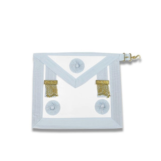 MASTER APRON RSR IN LEATHER WITH 3 ROSETTES AND 2 GOLDEN TASSELS