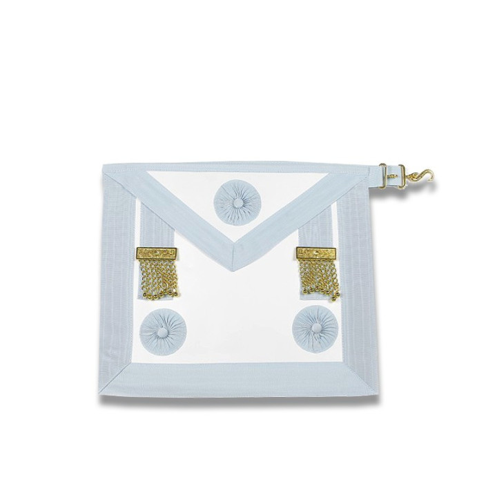 MASTER APRON RSR IN LEATHER WITH 3 ROSETTES AND 2 GOLDEN TASSELS