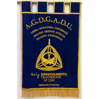 PERSONALIZED LODGE BANNER SATIN (110 x 60 cm)