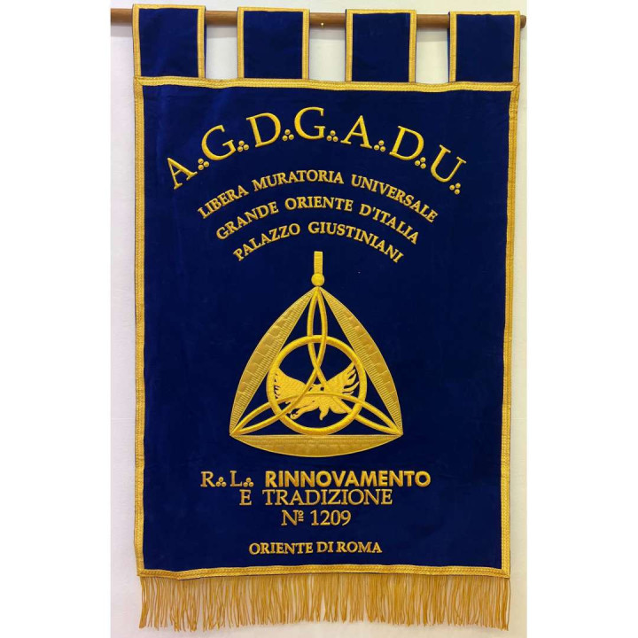 PERSONALIZED LODGE BANNER SATIN (110 x 60 cm)