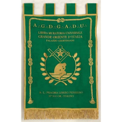 PERSONALIZED LODGE BANNER SATIN (117 x 83 cm)