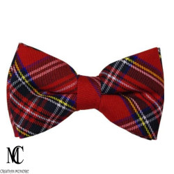 NŒUD PAPILLON TARTAN ROYAL STEWART CRISTIAN MONORE