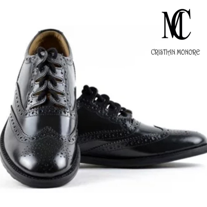GHILLIE BROGUE KILT SHOES IN GENUINE LEATHER BY CRISTIAN MONORE