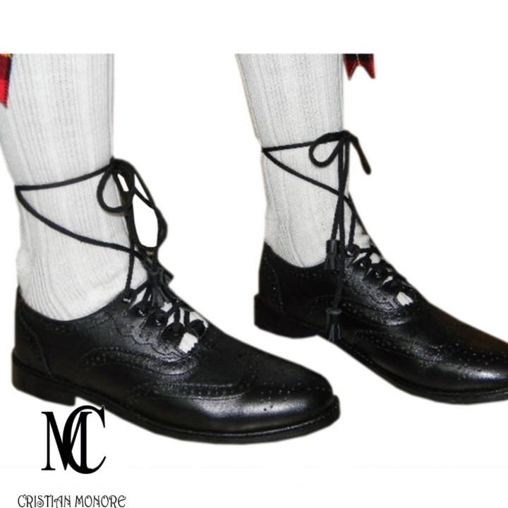 GHILLIE BROGUE KILT SHOES IN GENUINE LEATHER BY CRISTIAN MONORE