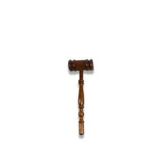 JUDGE-STYLE GAVEL YORK RITE  LARGE MODEL VARNISHED WOOD