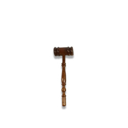 JUDGE-STYLE GAVEL YORK RITE  LARGE MODEL VARNISHED WOOD
